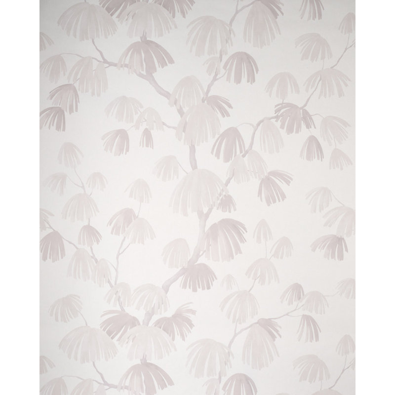 Schumacher x David Kaihoi Weeping Pine Wallpaper, Gray