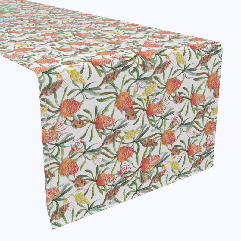 Garon Australian Flowers Table Runner, 72" x 12"