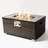 Rectangular Fire Pit Table With Ceramic Tabletop And Gas 32Inch 40000Btu Propane Marble