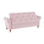 Banc de lit en velours rose