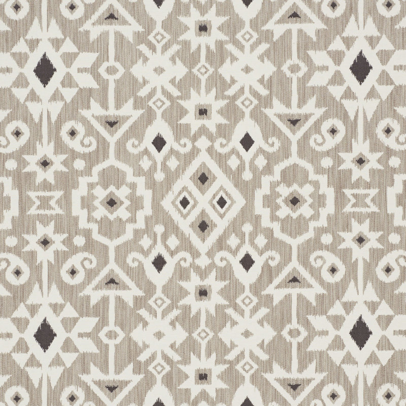 Tissu Crusoe Ikat, Gris beige