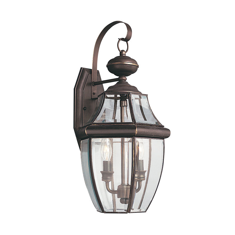 Lancaster Two Light Outdoor Wall Lantern from Generation Lighting , Antique Bronze, No