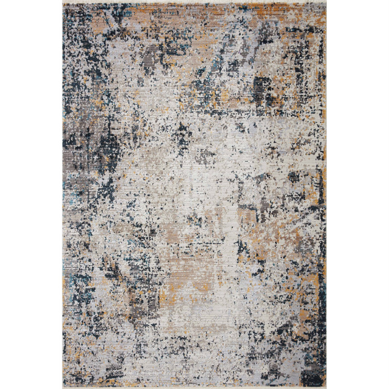 Tapis beige tissé à la machine ballycraigy, Rectangle 6 pi 7 po x 9 pi 6 po