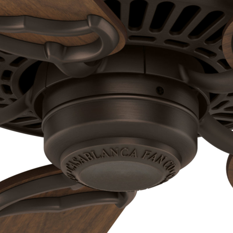 54" Panama 5 - Blade Standard Ceiling Fan with Wall Control, Brushed Cocoa