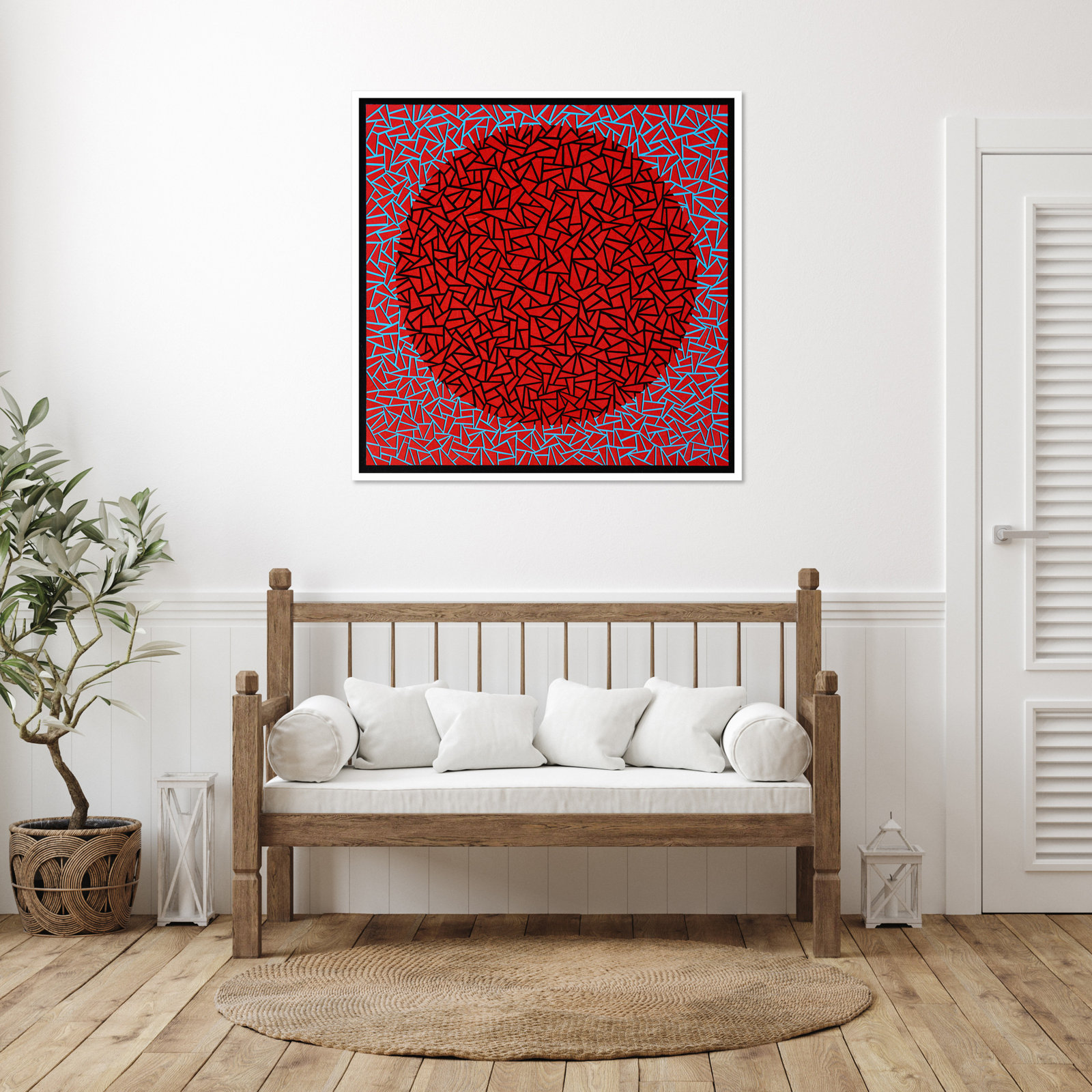 Gods Navel by Alex Dunn, White, 41" H x 41" W x 1" D