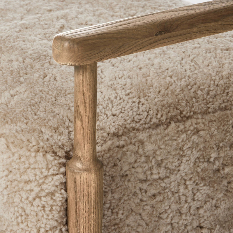 Bennett Chair, Beige Shearling