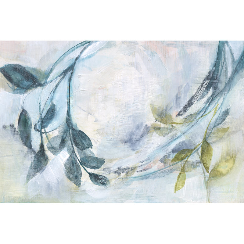 Branches And Shadows I - Wrapped Canvas Painting, 20 cm H x 30 cm W, Black Floater Frame