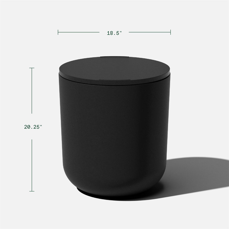 Kona Round Plastic Outdoor Side Table, Black