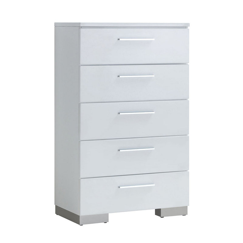 Sana 6-Drawer Rectangular Chest, White 1