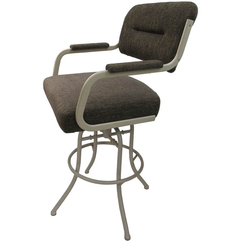 Tabouret de bar pivotant 30 po Jomiah, Brun, Beige