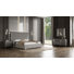 Splendor - Gray & Silver Upholstered Platform Bed Set