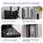 2 - Light 21.25"H Matte Black Outdoor Wall Light With Dusk To Dawn Clear Glass Shade Wall Lantern