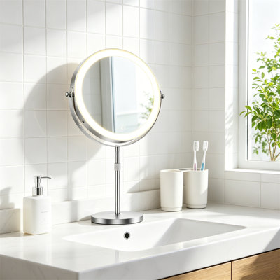 1X/30X Magnifying Lighted Makeup Mirror – Adjustable Brightness, 3 Color Modes, Dual-Sided Magnification, 360° Rotation – Ideal Gift For Women