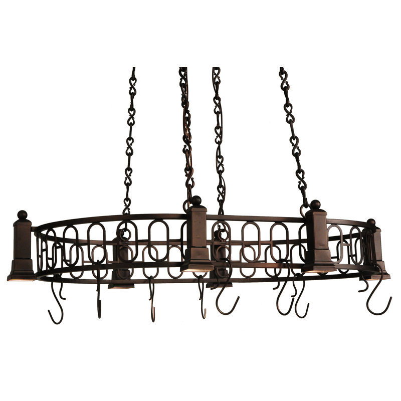 Revival Deco Oblong Handcrafted Hanging Pot Rack