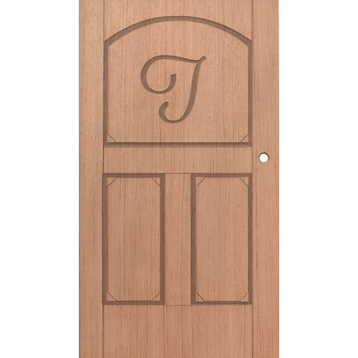 Porte standard à panneaux en bois brut