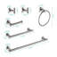 6 Piece Stainless Steel Bathroom Towel Rack Set - Wall Mounted Towel Storage For Bathroom