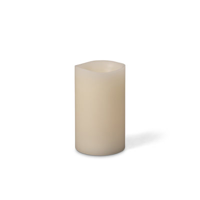 Flickering Wax Glow Wick Pillar Candle, 3"x6"