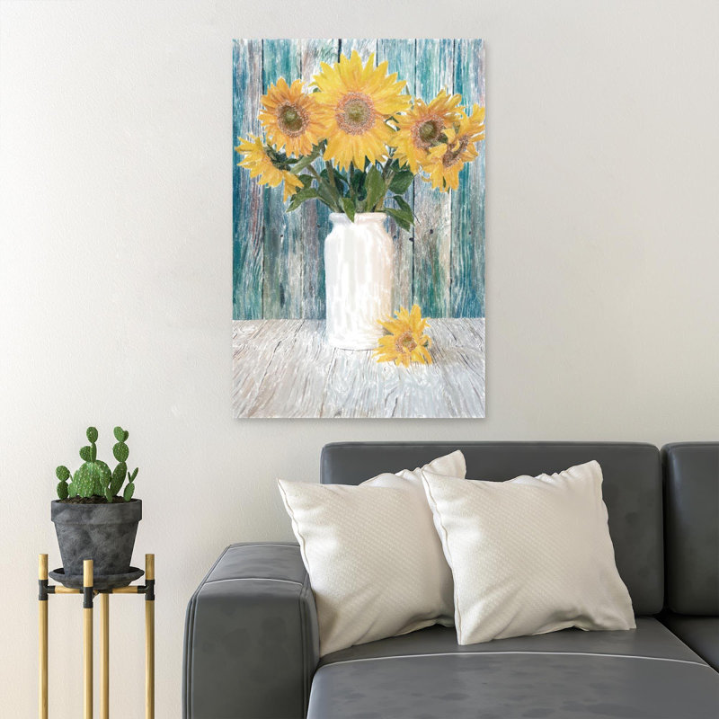 Céramique Vase Rectangle, impression sur toile tendue, H 20 po x l 16 po