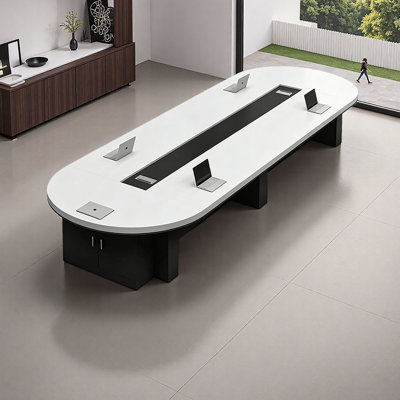 Table de conférence de luxe moderne avec rangement