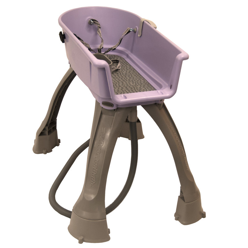 Medium Lilac Elevated Plastic Dog Bathing Tub