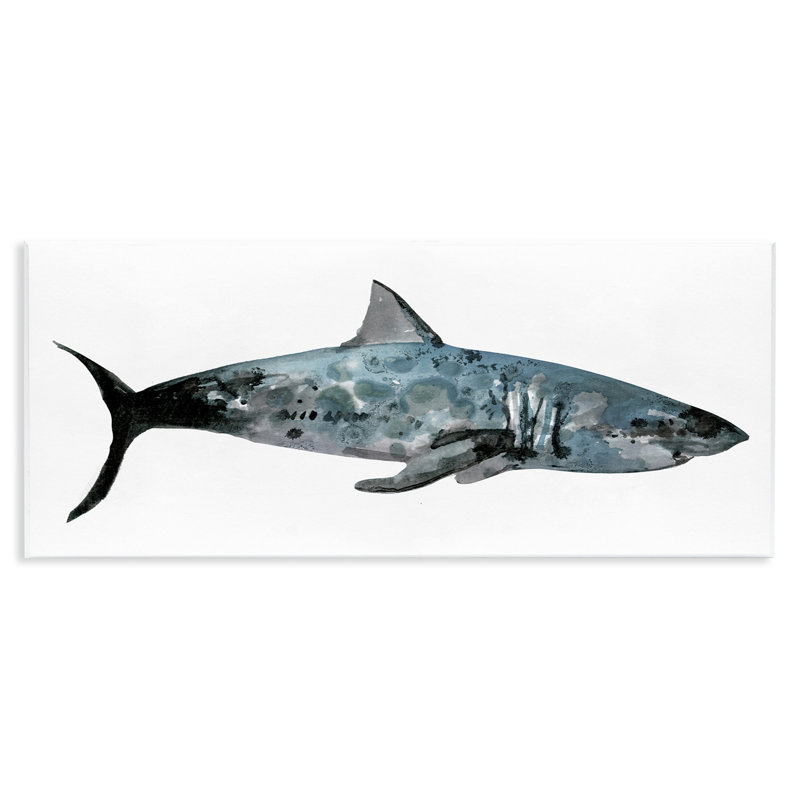 Shark Minimal Sea Life par Stellar Design Studio - impression d'art graphique