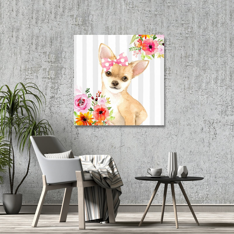 Chihuahua, toile pour chien - Décoration intérieure unique pour les amoureux des animaux de compagnie, H 36 po x l 36 po