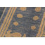 Tapis jaune / bleu en laine noué à la main 4 pi 2 po x 5 pi 11 po Fabre