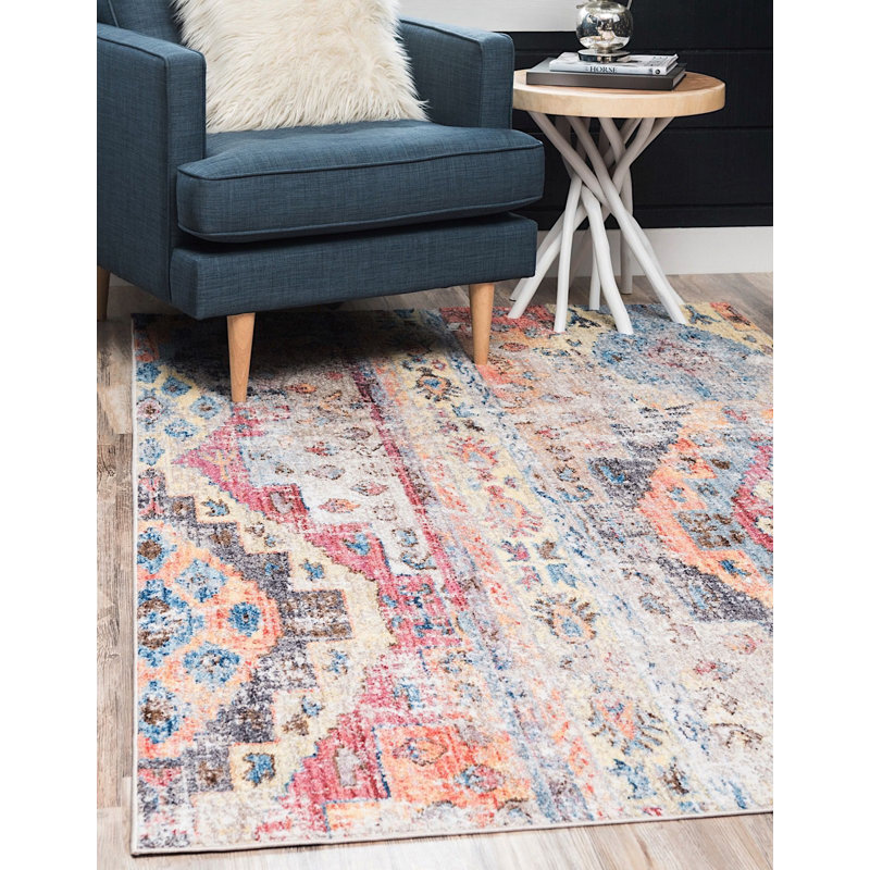 Tapis arc-en-ciel de style sud-ouest Mulvaney, Rectangle 9 pi x 12 pi