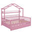 Lit maison avec lit gigogne et tablette-111402896-111402900