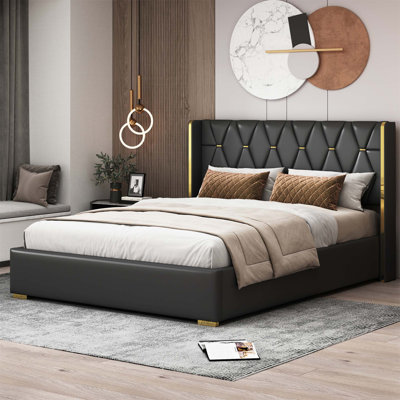 Upholstered Platform Bed -  Everly Quinn, 426CC10E65A34308A0F74845956F9B4A