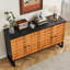 Armoire de rangement polyvalente rétro avec motifs géométriques pour différentes pièces