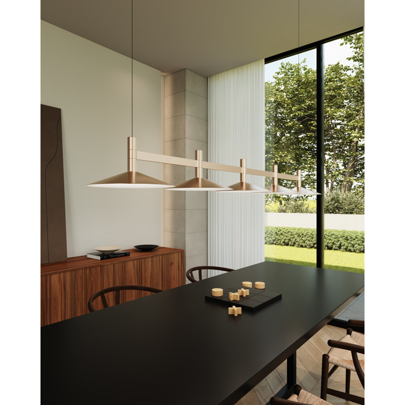 Systema Staccato 57" Black Aluminum LED Linear Pendant