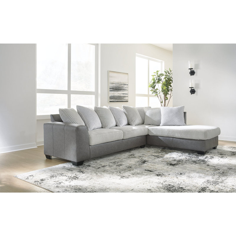 Canapé modulaire 2 pièces avec méridienne Eastleigh, Orienté à droite