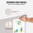 White Cork Board with Linen Surface Wall-Mounted Bulletin Board-111217811