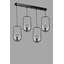 Lustre industriel scandinave, métal noir, 25,6 po x 7,1 po | Hauteur ajustable, peinture séchée au four, revêtement dégringolé | Douille E27, 40 W maximum | Parfait pour les salles à manger et les espaces de vie modernes, solution d'éclairage élégante-714209843-714209844