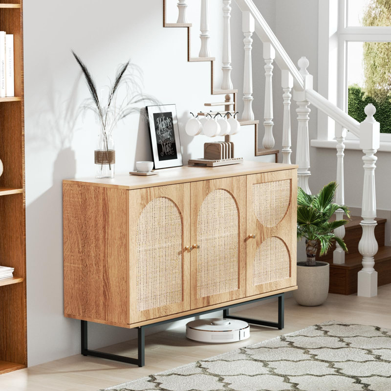 Rattan Sideboard Buffet Cabinet With Storage