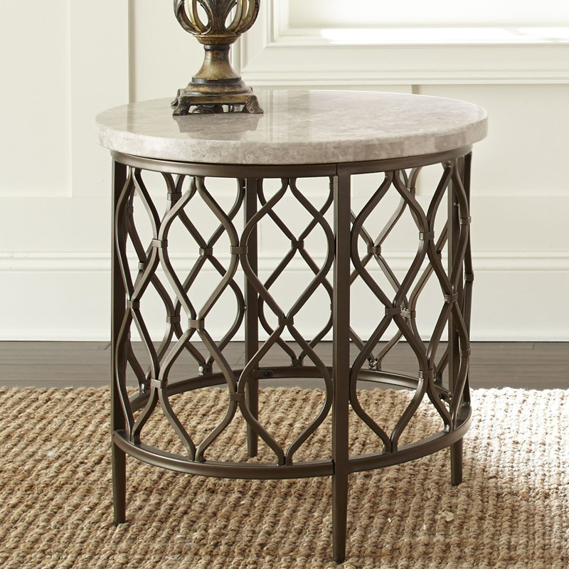 Akhilesh Marble Top End Table