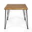 Table en bois 32,5 po - Ajoutez du charme à votre espace extérieur avec support de pieds en métal