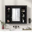 Armoire de rangement pour miroir de salle de bain 35 po x 28 po - fonctionnelle, élégante et murale