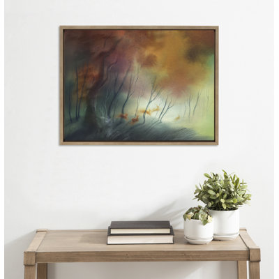 «Waltz of the Stags» par Faryn Hughes, reproduction d'art sur toile encadrée
