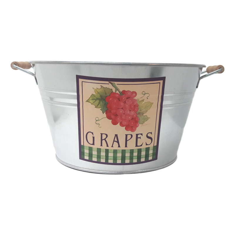 Pot de fleurs en acier galvanisé Lynell