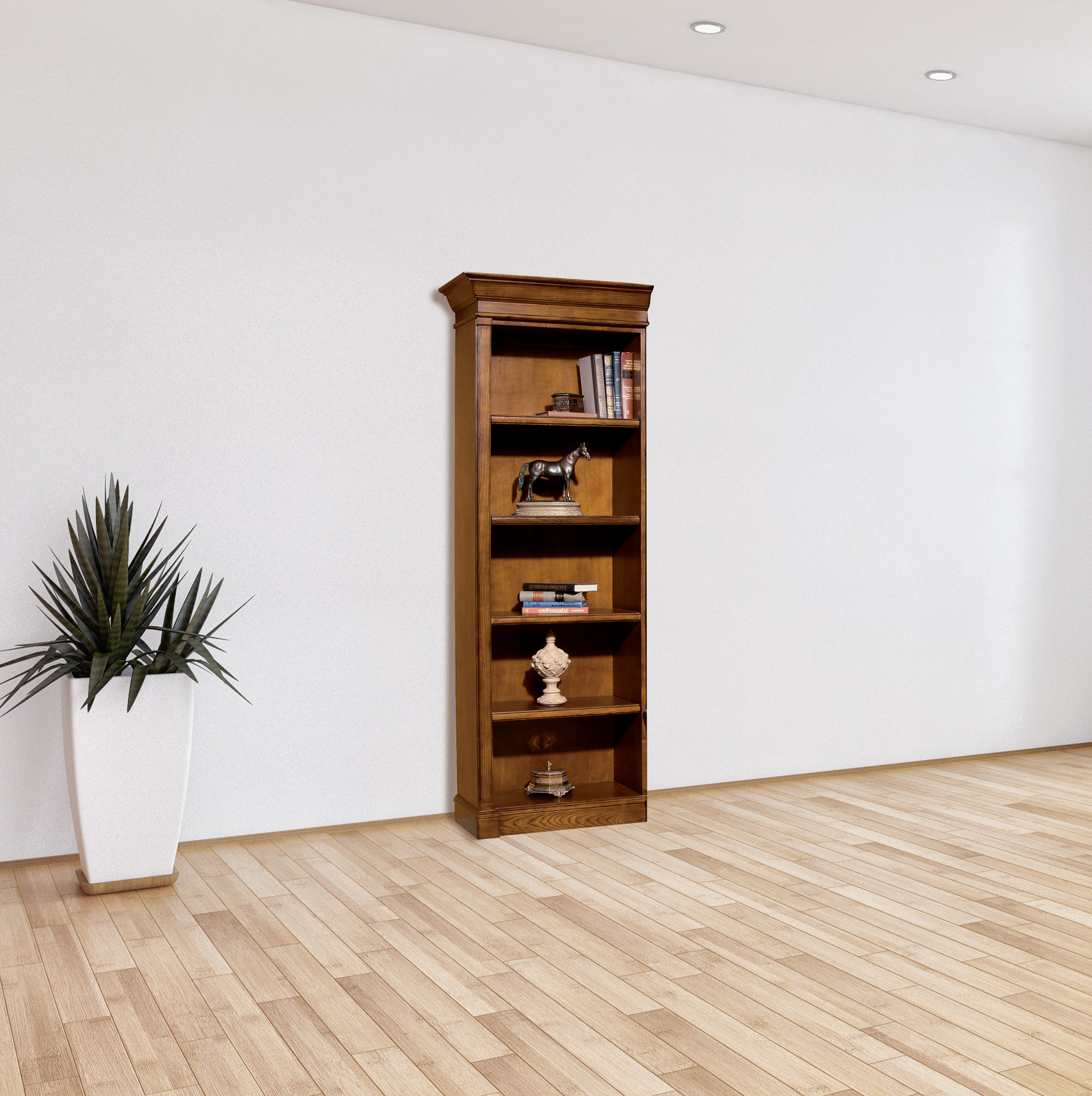 Loon Peak® Urban Ash Burl Executive Right Pier Bookcase | Wayfair