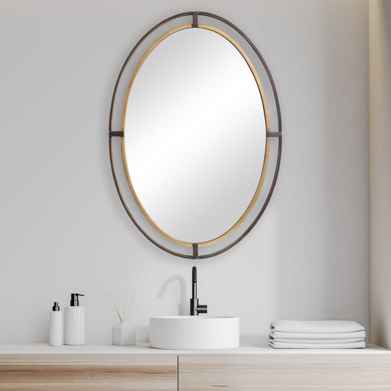 Miroir ouvert pour commode double