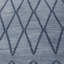 Light Blue Wool Handmade Geometric Hand Knotted Runner Indoor Area Rug-1389088108