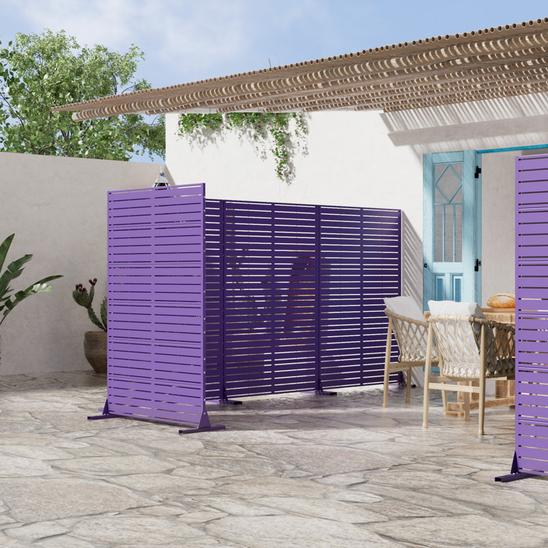 Panneau de clôture en métal pour écran d'intimité, Mauve