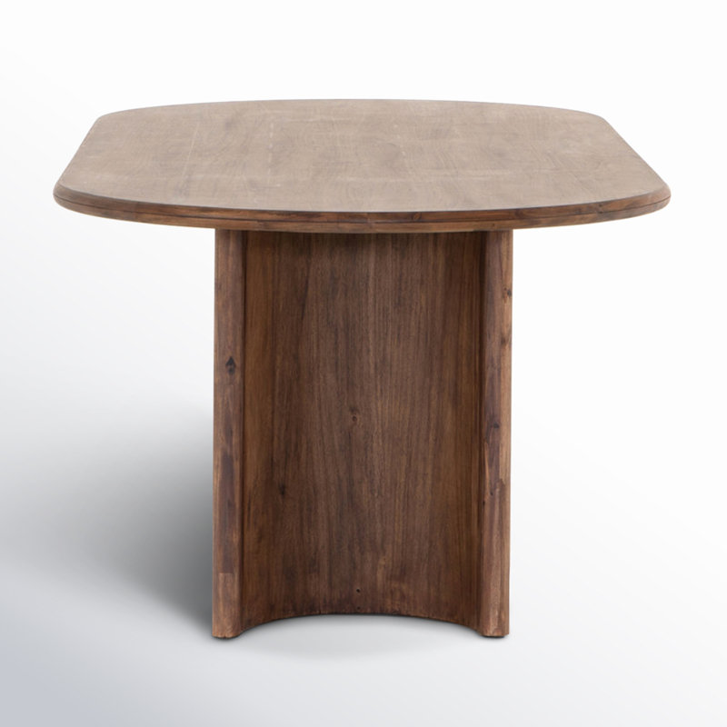 Paden Dining Table, Seasoned Brown Acacia, 30" H x 94" W x 42" D