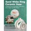 Vase en céramique blanc Ivy Ring de 9 pouces Ivy Bronx