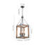 Luminaire suspendu rectangulaire en bois 4 lumières