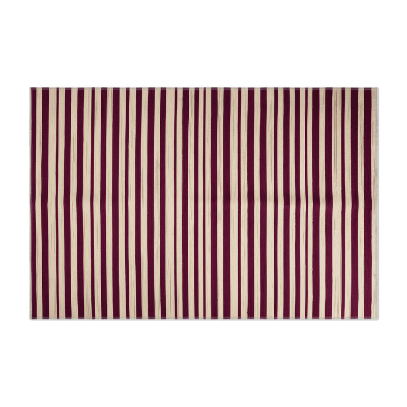 Tapis intérieur / extérieur beige HorizontalStripes, Rectangulaire 3 pi x 5 pi