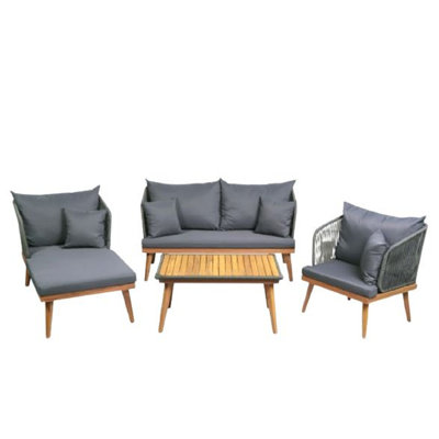 Ensemble de conversation d'extérieur pour 4 personnes Kyren